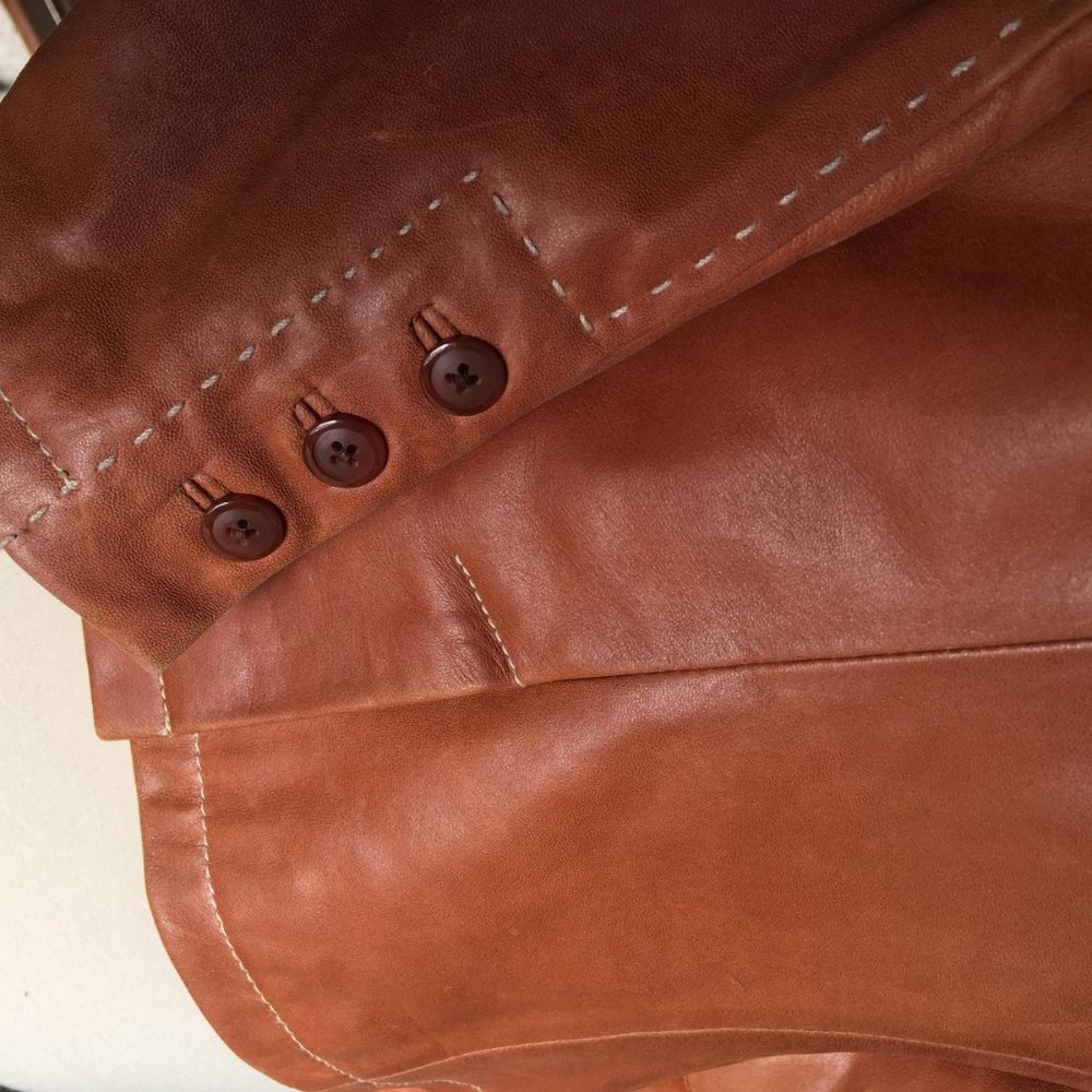 "Inc" Butterscotch Leather Jacket - image 5